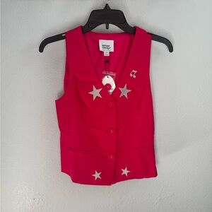 NWT Unique Vintage Pink Country Vest Sz Small